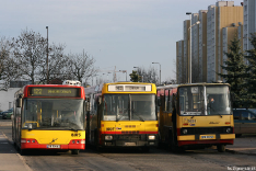 Volvo 7700A #8105, Jelcz M180 #8007 i Ikarus 280.26 #5281