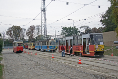 Konstal 105Na #096G (ex. #2456), Konstal 102Na #G-089 (ex. #2071), Konstal 4N1 #G-048 i Konstal 4N #1336